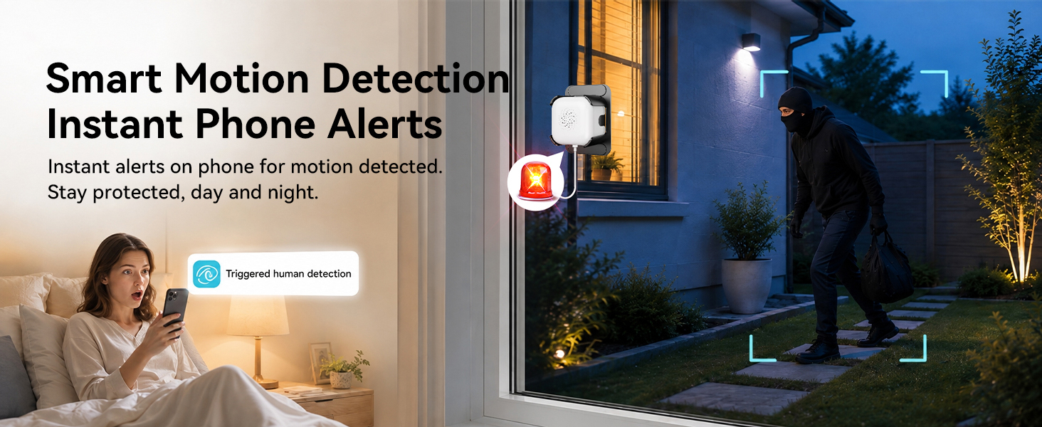 Smart Motion Detection Instant Phone Alerts