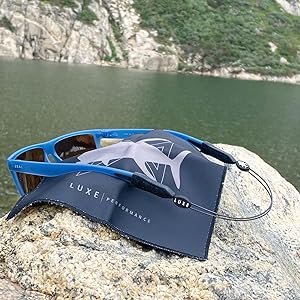 Luxe Performance eyewear retainer on sunglasses