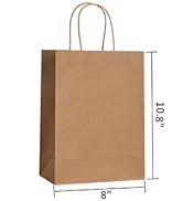 8 Inch Brown Paper Bags 100PCS