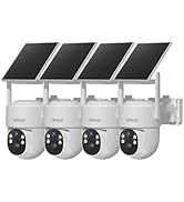 2K Solar Security Cameras Wireless Outdoor, 5/2.4Ghz WiFi Cameras for Home Security, Color Night ...