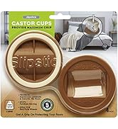 Slipstick CB840 3-1/4 Inch Bed Roller / Furniture Wheel Gripper Caster Cups (Set of 4) Caramel Co...