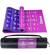 CIGOCIVI Instructional Travel Yoga Mat with 75 Poses & Exercises - Non-slip Exercise Mat for Home...