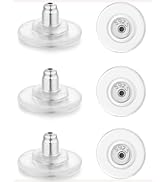 Formulen 925 Sterling Silver Earring Backs Replacements, 18K Gold Flat Locking Secure Earring Bac...