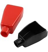 Ohleats 2 PCS Battery Terminal Cover, Soft Rubber Positive Negative Insulating Protective Cover, ...