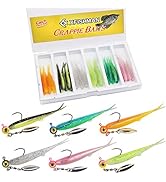 Crappie-Baits- Plastics-Jig-Heads-Kit-Shad-Minnow-Fishing-Lures-for Crappie-Panfish-Bluegill-40 &...