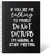 THEBESTU If You See Me Talking To Myself 160 Pages Hardcover Blank Spiral Notebook, Funny Office ...