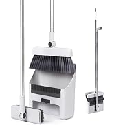 Wzxlj.Y Broom and Dustpan Set 3 in 1, Long Handle Broom with Dustpan, Adjustable Small Broom and ...
