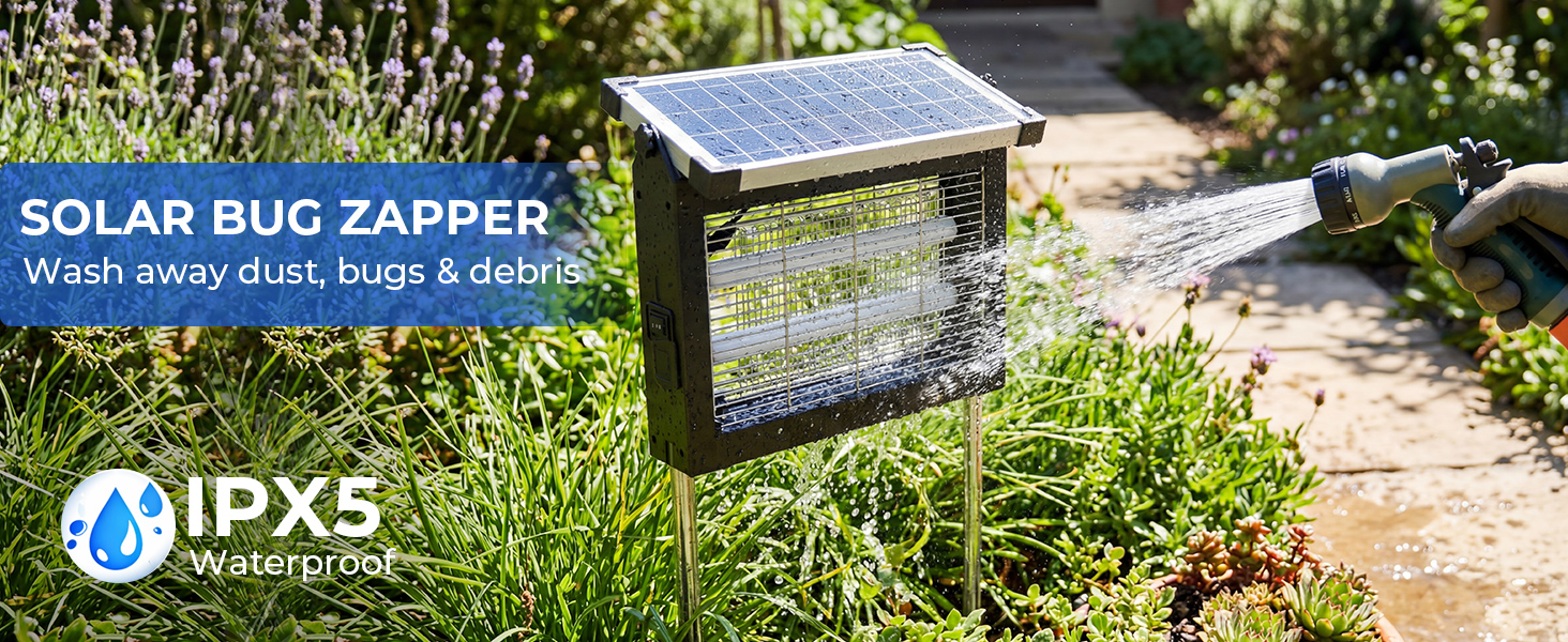 Solar bug zapper outdoor waterproof for patio