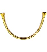 Gold 50cm Plumbing Pipe, Plumbing Hose 1/2 Angle Valve Connector, Stainless Steel Gold Toilet Hos...