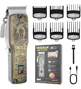 HIENA PRO Professional Hair Clipper for Men, Electric Barber Clippers, Rechargeable Cordless Hair...