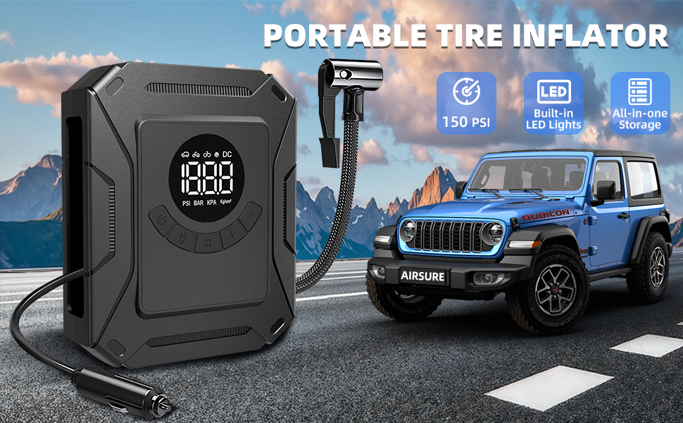 tire inflator portable air compressor