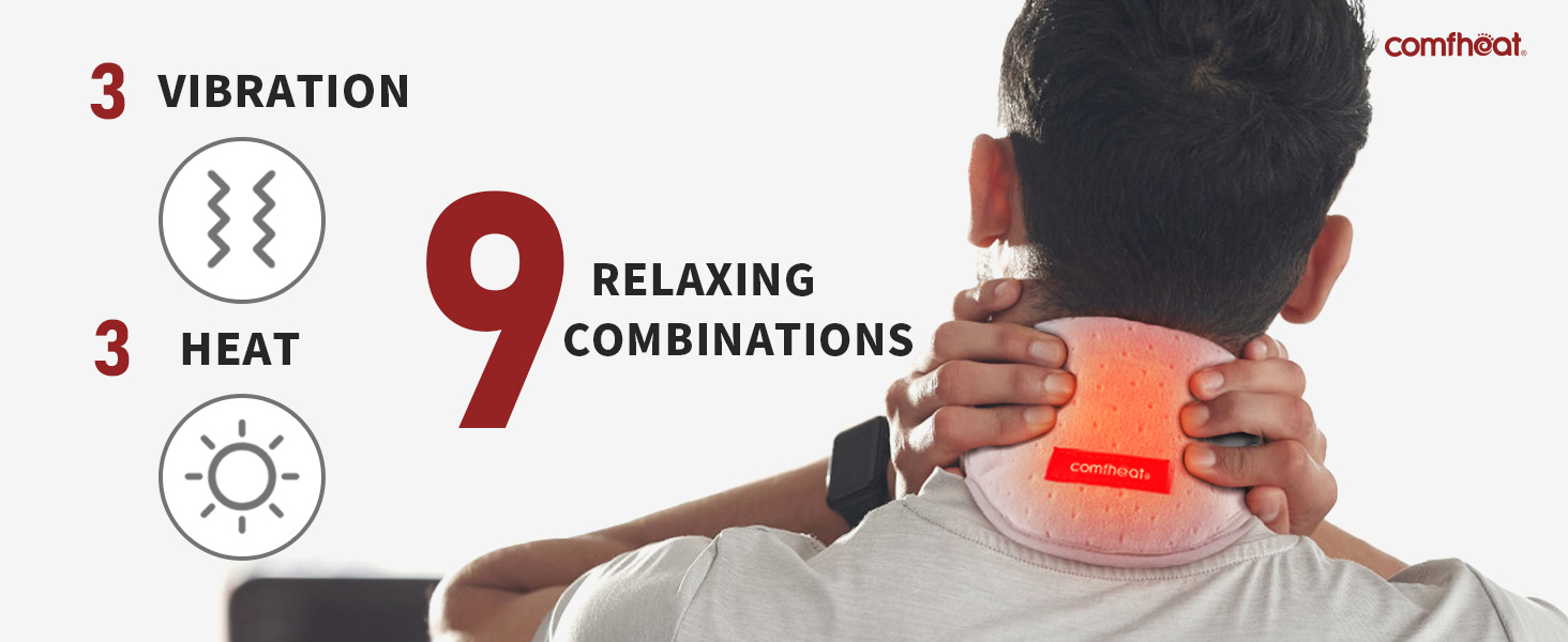 093 heated neck wrap with vibration massage for neck pain relief