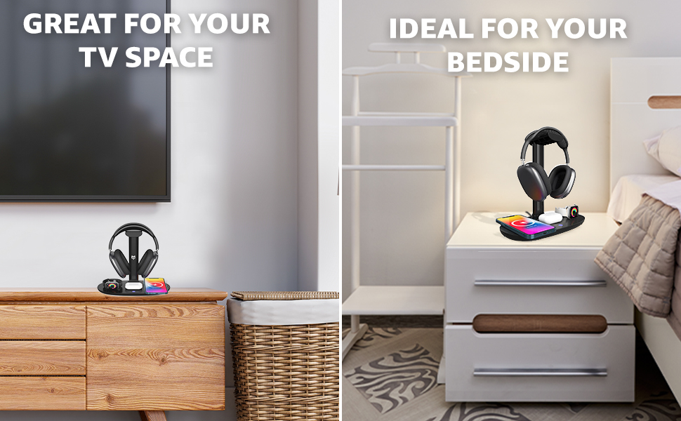 TV space Bedside, headphones stand airpods max stand airpod max stand headphone stand for desk