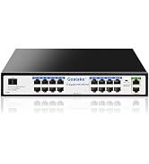 Goalake PoE Switch with 16 Gigabit PoE+ @240W Built-in Power, 2 Uplink Gigabit Port + 1 Combo SFP...