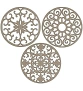 GASARÉ, Extra Large, Thick, 10" Silicone Trivets for Hot Dishes, Pots, and Pans, Hot Pads for Cou...
