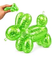 Puffwize Balloon Dog Squishy Toy, Soft Glitter Animal Squeeze Toy, Cute Sensory Dog Squishys for ...