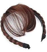 Uonlytech Hairband, Front Hair Bangs Fringe Extensions, Synthetic Wigs Headband for Women Girls, ...