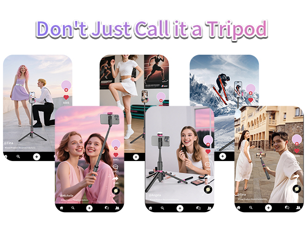 Cell Phone Stand Camera Tripod with Rechargeable