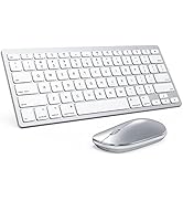 Bluetooth Keyboard and Mouse Compatible with Mac, OMOTON Ultra-Slim Wireless Keyboard and Mouse C...