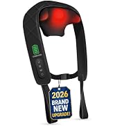 CuPiLo Neck and Shoulder Massager with Heat for Pain Relief Deep Tissue, Electric Cordless 4D Shi...