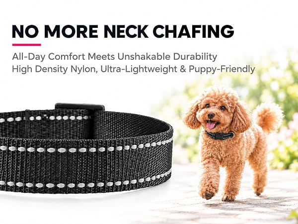 Soft Neoprene Padded Breathable Nylon Pet Collar Adjustable for Small Medium Large Dogs,6 Sizes