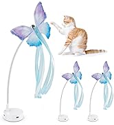 ORSDA Cat Toy Replaceable Butterflies Toy Accessories, 3 Pcs Safe Handmade Fabric Butterfly Perfe...