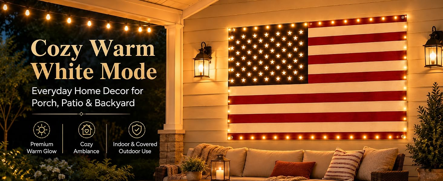 smart led flag lights for daily decorations