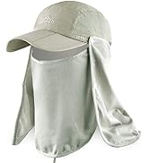 ELLEWIN Fishing Hat Sun Cap UPF 50+ Outdoor Hiking Hat with Removable Mesh Face Neck Flap Cover W...