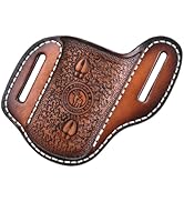 Tourbon Genuine Leather Pocket Folding Knife Sheath 1.9" Large Diameter Open for 1.5" Wide Belt D...