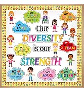 Diversity Bulletin Board Decoration Set Diverse Students Borders Cutouts for Party School Classro...