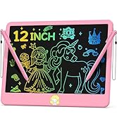 Hockvill LCD Writing Tablet for Kids 12 Inch, Kids Learning Toys Drawing Pad for Girls Boys, Eras...