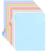 8 Dividers for 3 Ring Binder Standard Index Folder Dividers, Plastic Multicolor Dividers with Whi...