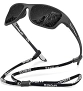 KUGUAOK Polarized Sports Sunglasses for Men Driving Cycling Fishing Sun Glasses 100% UV Protectio...