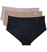 Under Armour Women's 3-Pack Pure Stretch No Show Hipster Underwear, All-Day Comfort & Ultra-Soft Fit