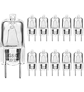 GIVEDOUA G8 Halogen Bulb, 20W 120V Bi-Pin Base T4 Type Dimmable 2700K Warm White Replacement for ...