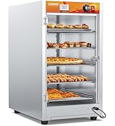 CAMMOO 133Qt 5-Tier 900W Commercial Food Warmer w/ 304 Blued Stainless Steel Heating Element, Sin...