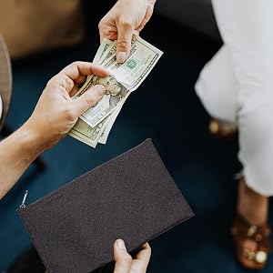 money exchange with bag