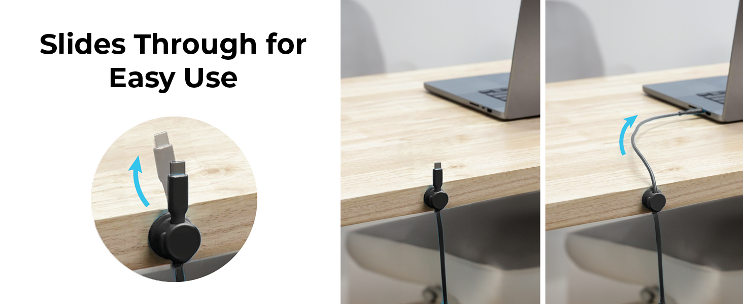 Built-in magnets provide a secure snap hold
