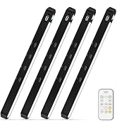 WILLED Under Cabinet & Closet Lights with Remote, Motion Sensor, Rechargeable, Magnetic, 3 Color ...