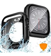 2-Pack Goton Waterproof Apple Watch Case for Series 8 & 7 Screen Protector 45mm, 360 Protective G...