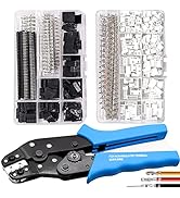 Taiss Dupont Crimping Tool Kit Ratcheting Wire Crimper with 2.54mm 600PCS Dupont Connectors and 5...