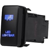 On-Off Rocker Switch, Qiilu 12V Blue LED Car Auto On Off Rocker Toggle Switch for Hilux Landcruis...