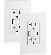 SURAIELEC 20 Amp GFCI Outlet with USB-C & USB-A Ports, Self-Test GFCI Electrical Outlet Combinati...