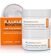 FOLLICLE BOOSTER Thickening Hair Styling Pomade for Men - 2 Pack Medium Hold - Water Base, Matte ...