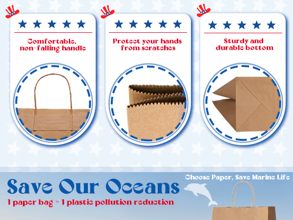 brown paper bags with handles