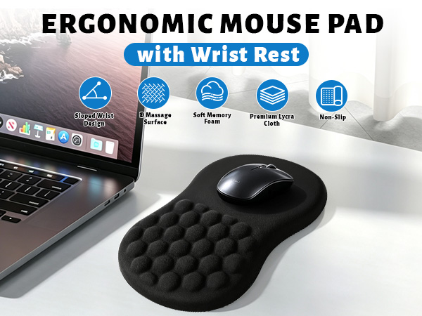 Ergonomic Mouse Pad with Wrist Rest