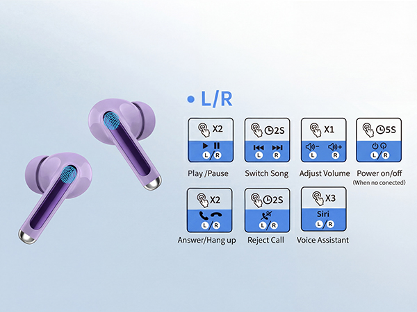 Smart Touch Bluetooth Earbuds