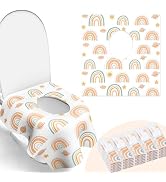 30 Pack Toilet Seat Covers Disposable, Individually Wrapped for Travel, Large Waterproof Potty Co...