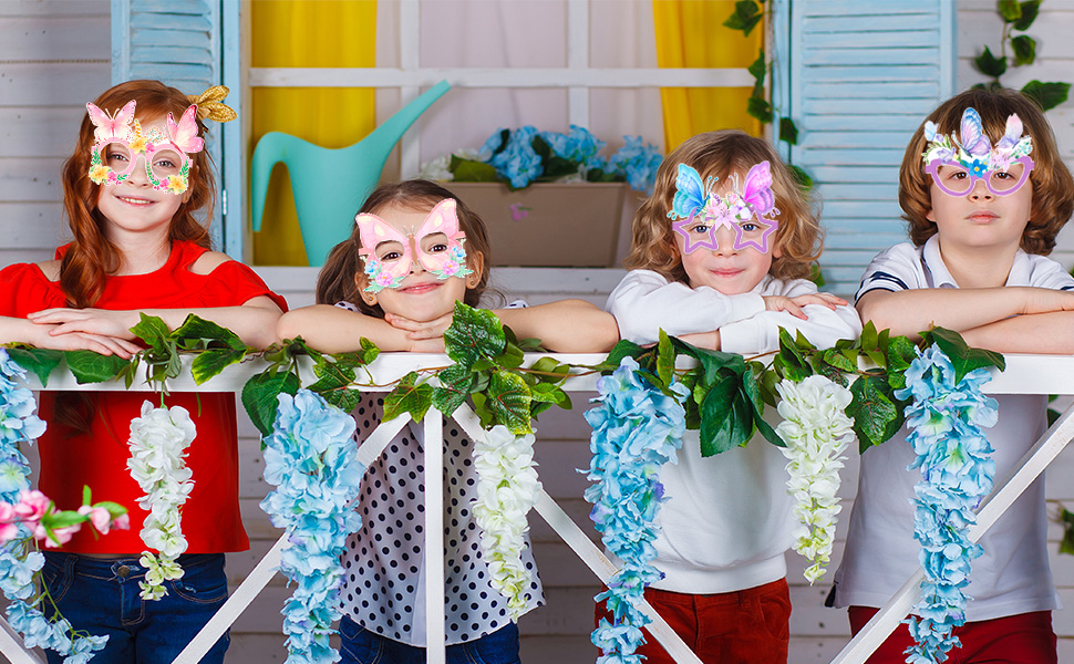 butterfly party glasses