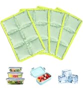Ice Packs for Lunch Boxes & Coolers - Slim Reusable Space Saving Lunch Box Ice Packs, Water Absor...